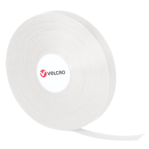 QWIK Fastener Ties, Hook & Loop, 25 yds x 3/4", Self-Grip, White Fastek