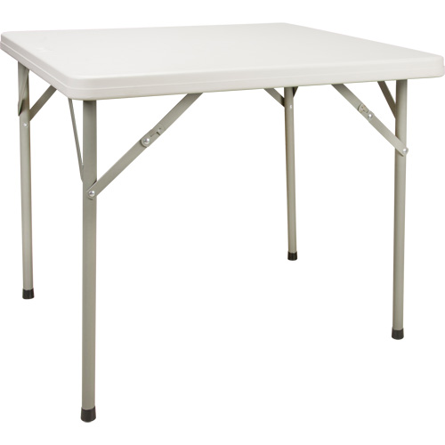 Table pliante, Carr&eacute;e, 34" l x 34" la, Poly&eacute;thyl&egrave;ne, Blanc Fastek