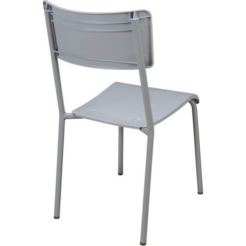 Ventura Stacking Chair, Polypropylene, 36" High, 300 lbs. Capacity, Grey Fastek