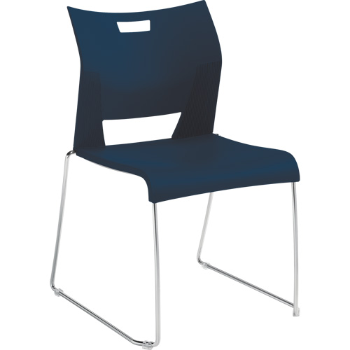 Chaise de formation sans bras Duet, Plastique, Hauteur 33-1/4", Capacit&eacute; 350 lb, Bleu Fastek