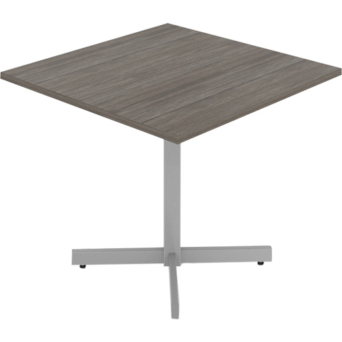 Tables de caf&eacute;t&eacute;ria, 36" lo x 36" la x 29-1/2" h, Dessus de 1", Stratifi&eacute;, Gris/Blanc Fastek