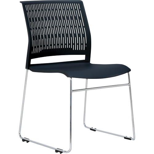 Activ Series Stacking Chairs, Polypropylene, 32-3/8" High, 275 lbs. Capacity, Black Fastek