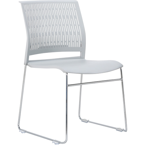 Activ Series Stacking Chairs, Polypropylene, 32-3/8" High, 275 lbs. Capacity, Grey Fastek
