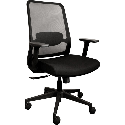 Activ Series Synchro-Tilt Office Chair, Fabric/Mesh, Black, 275 lbs. Capacity Fastek
