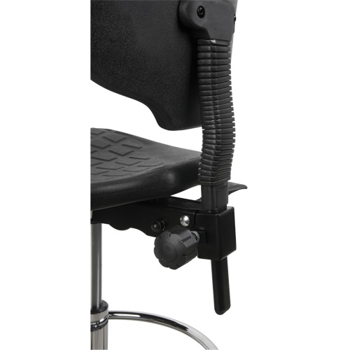 Tabouret robuste et ergonomique, Stationnaire, Ajustable, 39” - 48”, Polyur&eacute;thane Si&egrave;ge, Noir Fastek