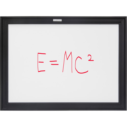 Black MDF Frame Whiteboard, Dry-Erase/Magnetic, 24" W x 18" H Fastek