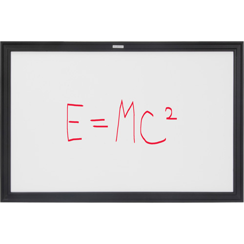 Black MDF Frame Whiteboard, Dry-Erase/Magnetic, 36" W x 24" H Fastek