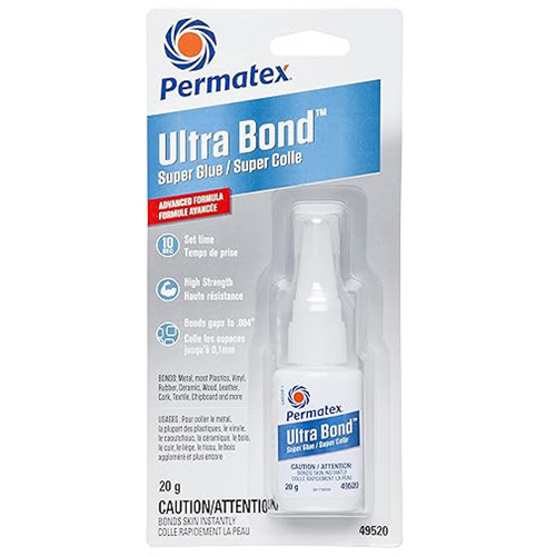 Ultra Bond Fast Drying Super Glue Adhesive, 20 g, Bottle, Clear Fastek