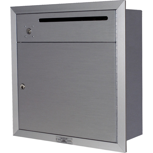 Recessed Collection Box, Wall -Mounted, 12-3/4" x 16-3/8", 2 Doors, Aluminum Fastek