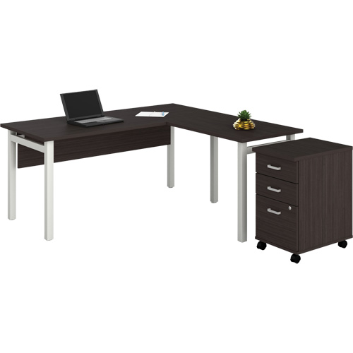 Newland "L" Shaped Desk with Pedestal Fastek