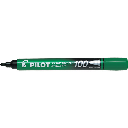 Series 100 Permanent Marker, Bullet, Green Fastek