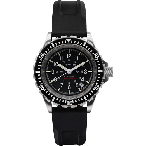 Large Diver's Automatic Watch, Digital, Battery Operated, 41 mm, Black Fastek