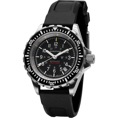 Large Diver's Automatic Watch, Digital, Battery Operated, 41 mm, Black Fastek