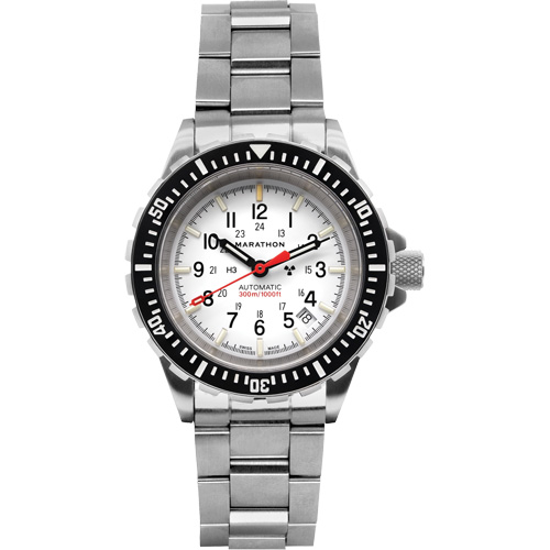 Arctic Edition Large Diver's Automatic GSAR Watch with Stainless Steel Bracelet, Digital, Battery Operated, 41 mm, Silver Fastek