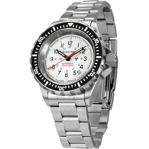 Arctic Edition Large Diver's Automatic GSAR Watch with Stainless Steel Bracelet, Digital, Battery Operated, 41 mm, Silver Fastek