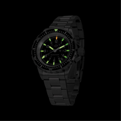 Grey Maple Large Diver's Automatic Watch with Stainless Steel Bracelet, Digital, Battery Operated, 41 mm, Silver Fastek