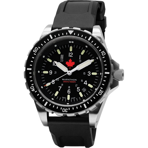 Red Maple Jumbo Diver's Quartz Watch, Digital, Battery Operated, 46 mm, Black Fastek