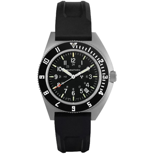 Steel Navigator with Date on Black 3-Piece Rubber Strap Kit, Digital, Battery Operated, 41 mm, Black Fastek