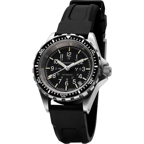 Montre Steel Navigator avec date sur ensemble bracelet en caoutchouc noir de trois morceaux, Num&eacute;rique, &agrave; piles, 36 mm, Noir Fastek