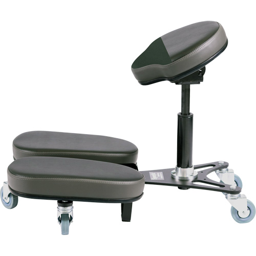 STAG4 Adjustable Kneeling Chair, Vinyl, Black/Grey Fastek