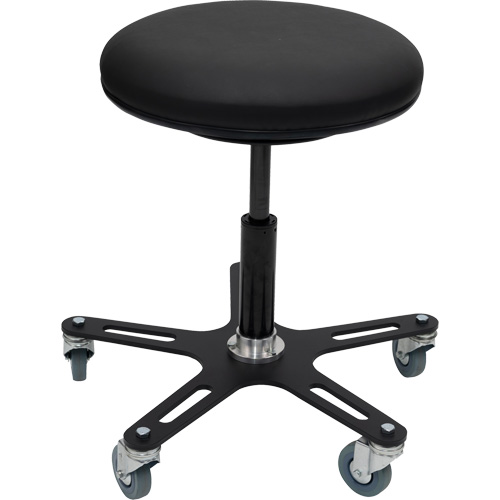 Tabouret Industriel OmniStool, Mobile, Ajustable, 22-1/2", Vinyle Si&egrave;ge Fastek