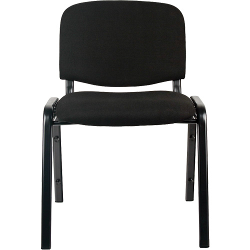 Stacking Chairs, Fabric, 32" High, 250 lbs. Capacity, Black Fastek