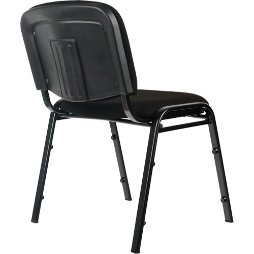 Stacking Chairs, Fabric, 32" High, 250 lbs. Capacity, Black Fastek