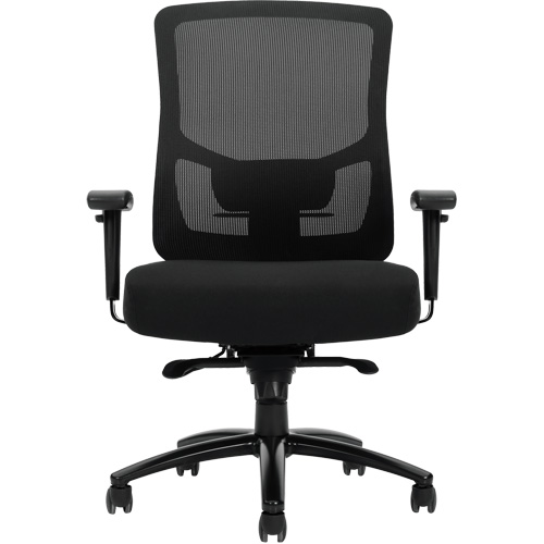 Raven 400 High-Back Heavy-Duty Synchro-Tilter, Mesh, Black, 400 lbs. Capacity Fastek