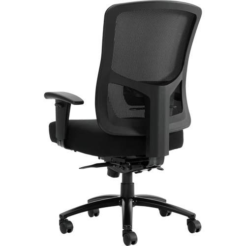 Raven 400 High-Back Heavy-Duty Synchro-Tilter, Mesh, Black, 400 lbs. Capacity Fastek