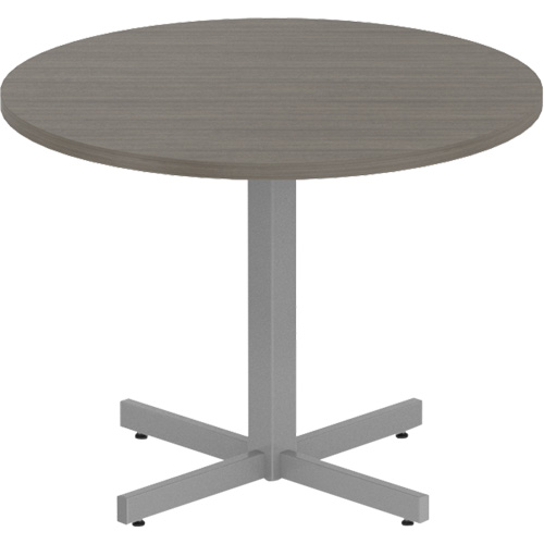 Table ronde &agrave; hauteur r&eacute;glable Newland, 36" lo x 36" la x 29" h, Dessus de 1", Stratifi&eacute;, Brun Fastek