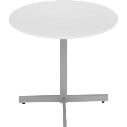Table ronde &agrave; hauteur r&eacute;glable Newland, 36" lo x 36" la x 29" h, Dessus de 1", Stratifi&eacute;/Polypropyl&egrave;ne, Blanc Fastek