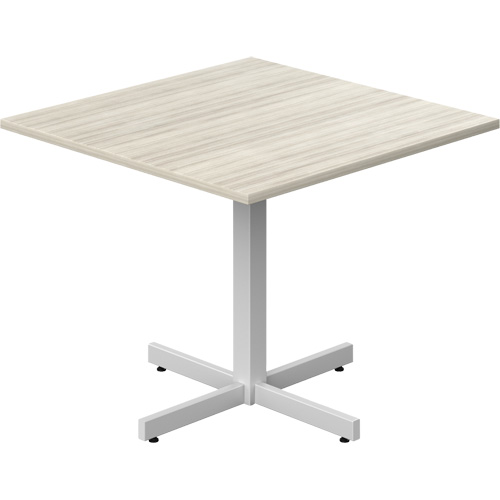 Table carr&eacute;e &agrave; hauteur r&eacute;glable Newland, 36" lo x 36" la x 29" h, Dessus de 1", Stratifi&eacute;, Havane Fastek