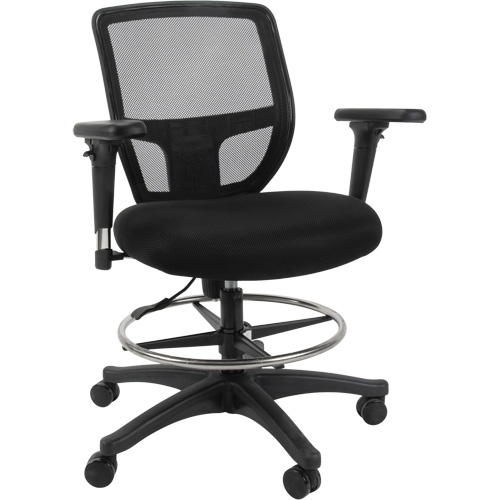 Tabouret de travail en maille, Mobile, Ajustable Hauteur, Capacit&eacute; 450 lb Fastek