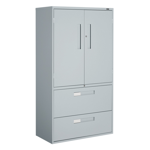Armoire Multi-Stor, Acier, 3 Tablettes, 65-1/4" h x 36" la x 18" P, Gris Fastek