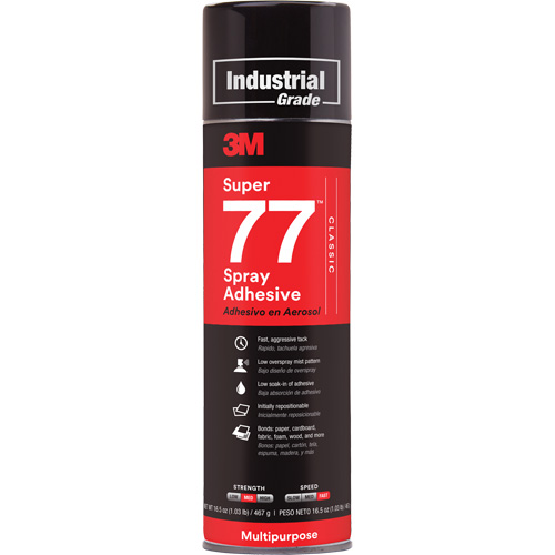 Super 77 Spray Adhesive, Clear, Aerosol Can Fastek