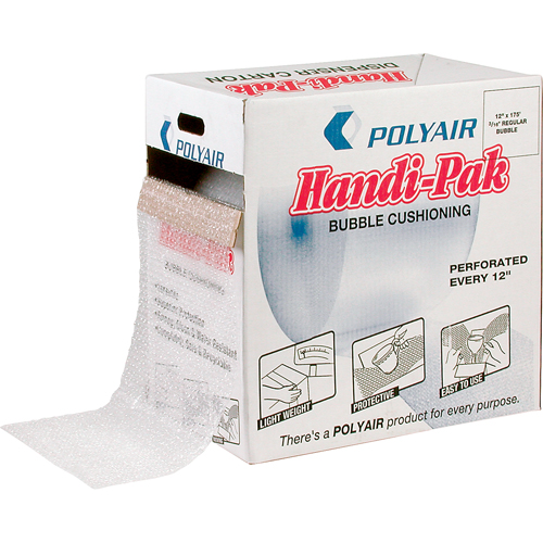 Handi-Pak Bubble Sheet Dispenser, 100' x 12", Bubble Size 5/16" Fastek