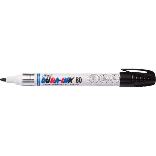 Dura-Ink&reg; 80 Permanent Marker, Medium, Black Fastek