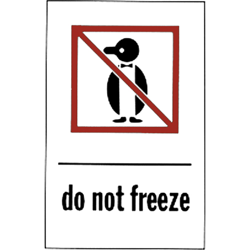 &eacute;tiquettes pour traitement sp&eacute;cial Do Not Freeze, 6" lo x 4" la, Rouge/blanc Fastek