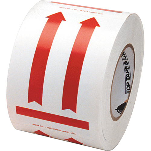 This Side Up Pictogram Special Handling Labels, 6" L x 4" W, Red on White Fastek
