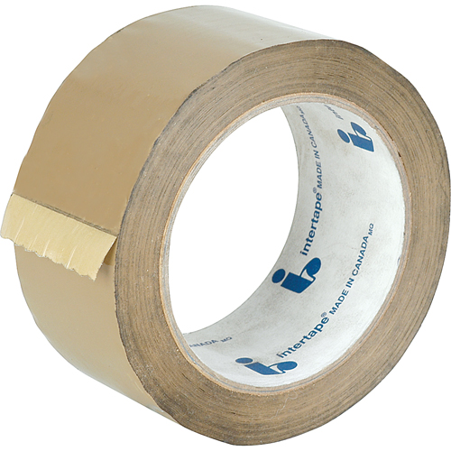 Box Sealing Tape, Hot Melt Adhesive, 2 mils, 48 mm (1-22/25") x 100 m (328') Fastek