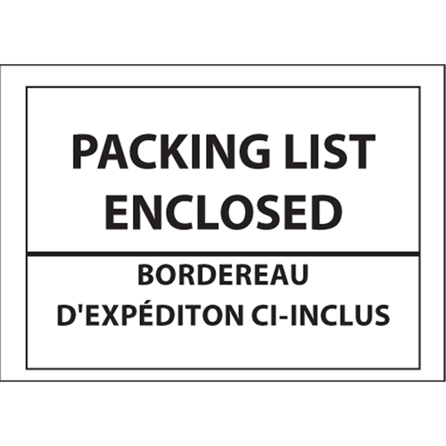 Packing List Envelopes, 4" L x 5" W, Backloading Style Fastek