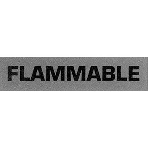 "Flammable" Special Handling Labels, 5" L x 2" W, Black on Red Fastek