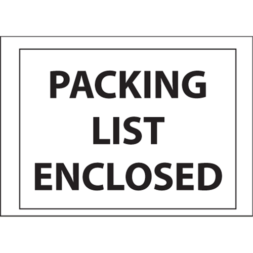 Packing List Envelopes, 4" L x 5" W, Backloading Style Fastek