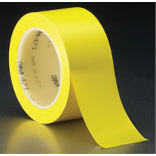 471 Vinyl Tape, 50.8 mm (2") W x 32.9 m (108') L, 5.3 mils, Yellow Fastek