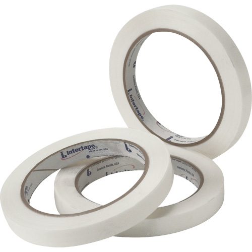 White General Purpose Strapping Tape, 2.7 mils Thick, 18.288 mm (18/25") x 54.864 m (180')  Fastek