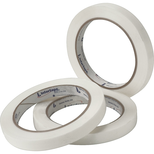White General Purpose Strapping Tape, 2.7 mils Thick, 12 mm (47/100") x 54.864 m (180')  Fastek