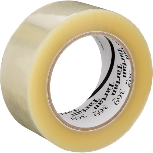 Tartan 369 Box Sealing Tape, Acrylic Adhesive, 1.6 mils, 48 mm (1-22/25") x 100 m (328') Fastek
