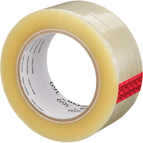 Tartan 369 Box Sealing Tape, Acrylic Adhesive, 1.6 mils, 48 mm (1-22/25") x 100 m (328') Fastek