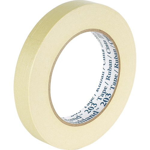 Highland 203 Masking Tape, 12 mm (1/2") x 55 m (180'), Beige Fastek