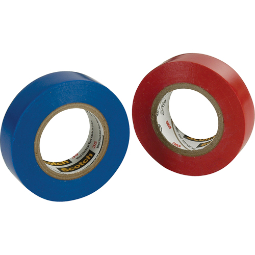 Rubans en vinyle pour codage en couleurs 35 Scotch, 12,7 mm (1/2") x 20,1 m (66'), Bleu, 7 mils Fastek